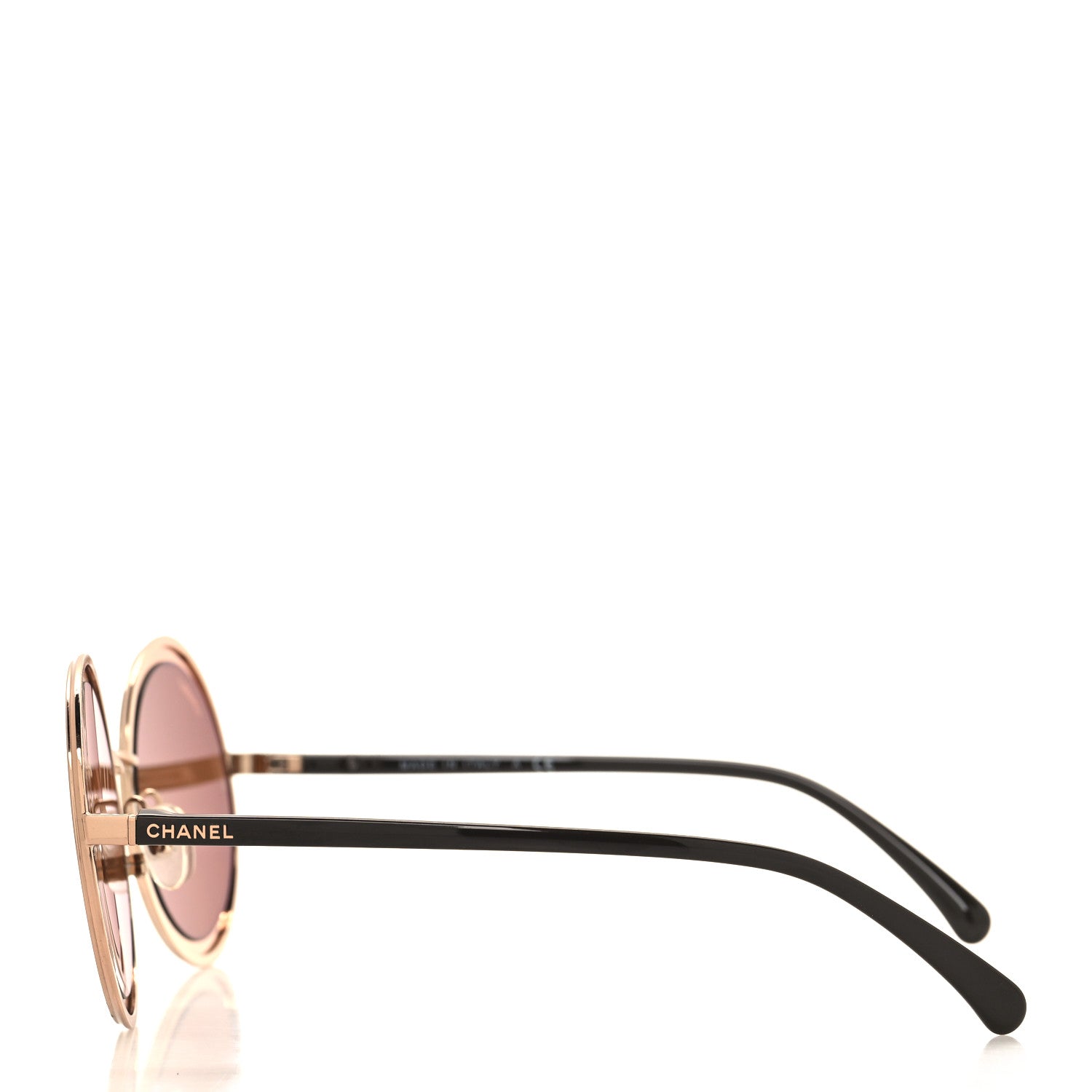 Chanel Metal Round Sunglasses 4226 Rose Gold 3 of 8