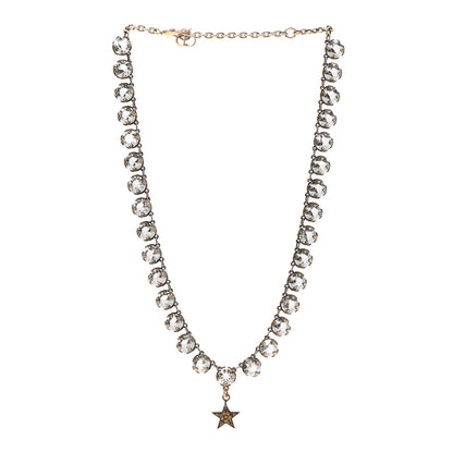 Christian Dior Crystal Star Necklace Gold 3 of 6
