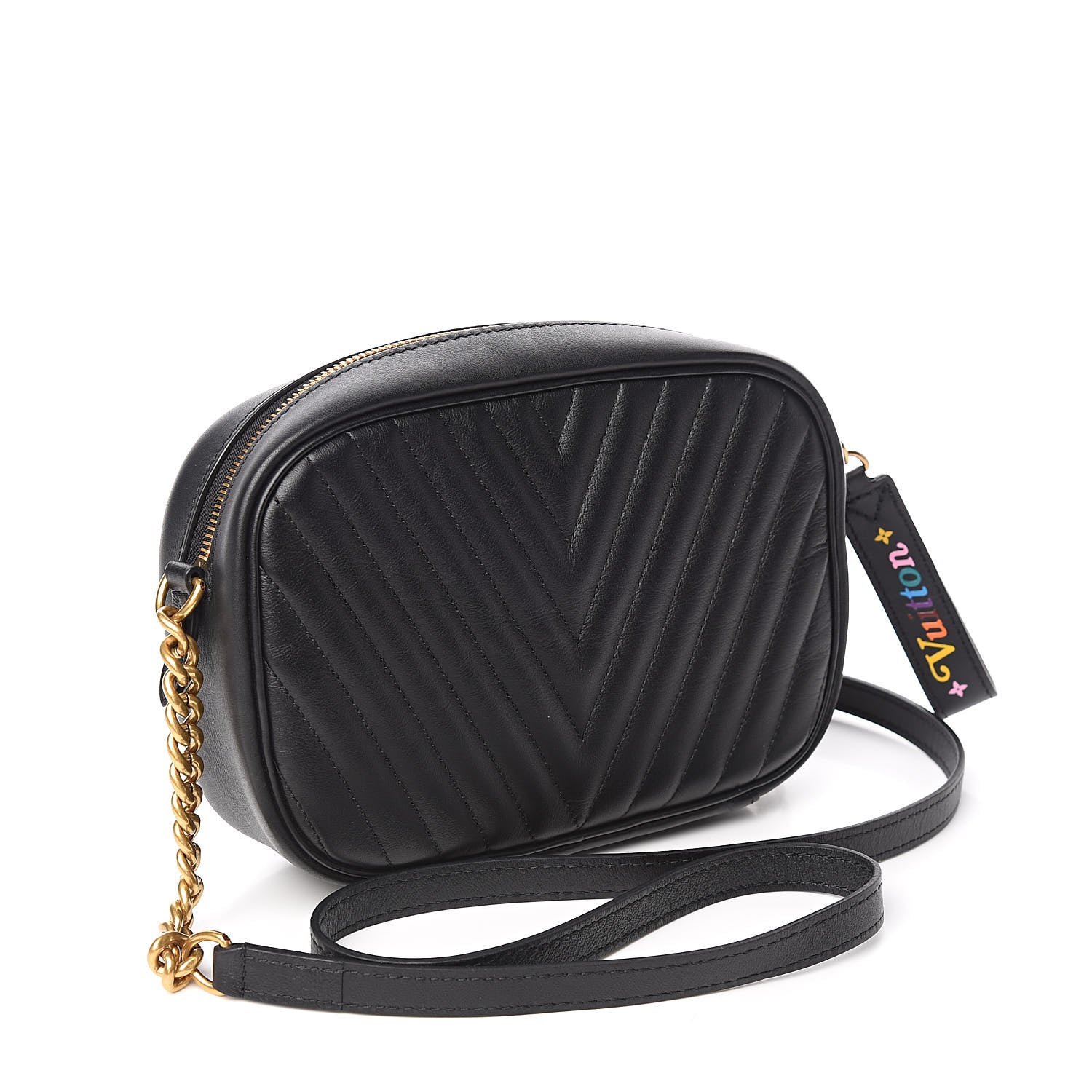 Louis Vuitton Calfskin New Wave Camera Bag Black 3 of 10