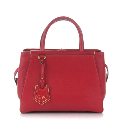 Fendi Vitello Elite Flamingo Petite 2Jours Tote Mattone 1 of 7