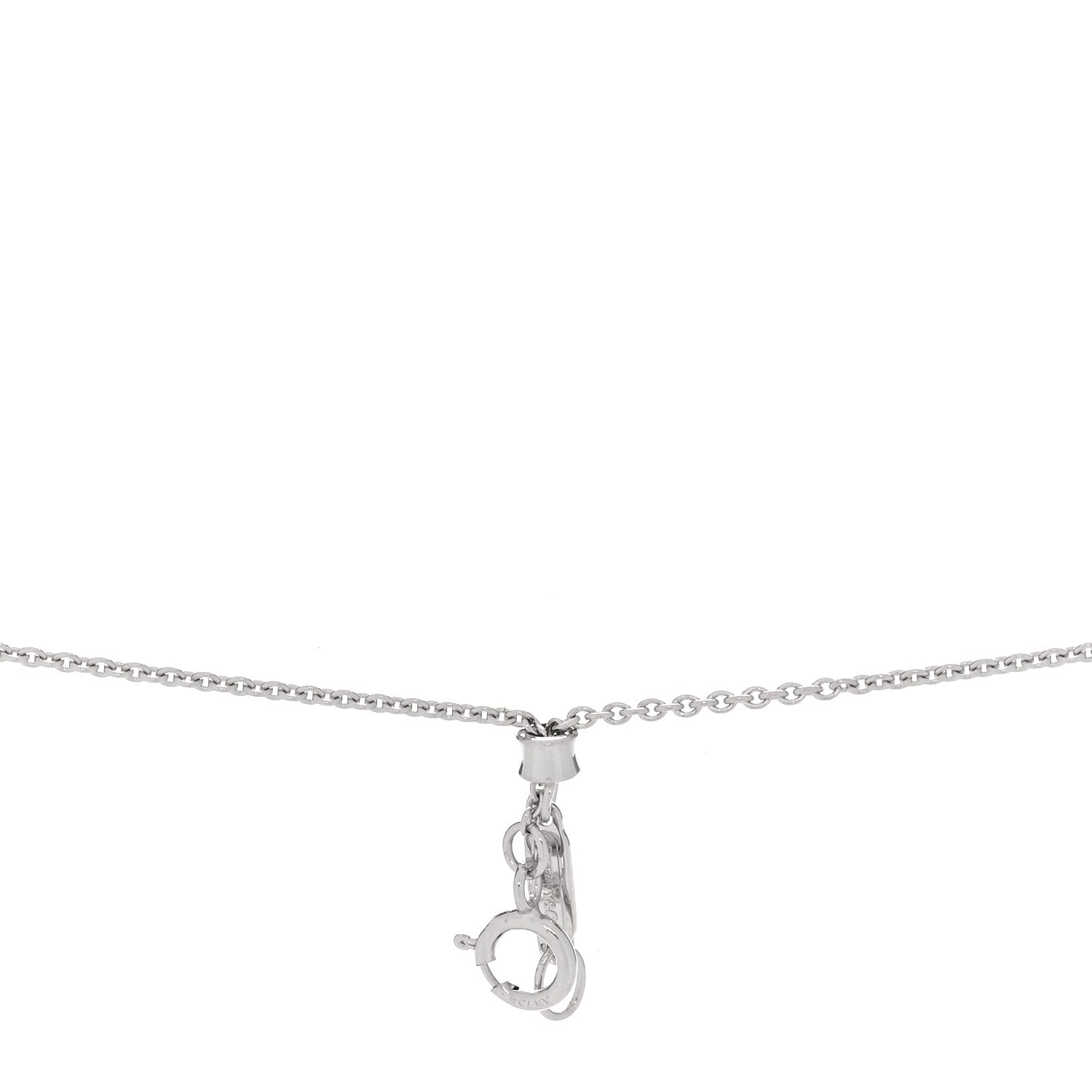 Tiffany 18K White Gold Diamond Triple Interlocking Circles Pendant Necklace 4 of 5