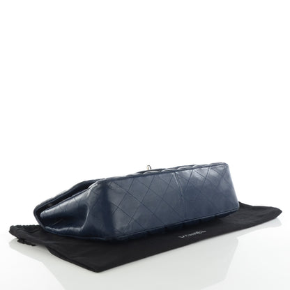 Chanel Lambskin Quilted Jumbo Single Flap Dark Blue 4 of 8