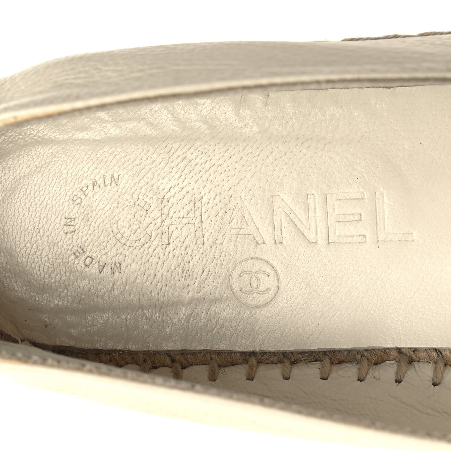 Lambskin CC Espadrilles 37 White