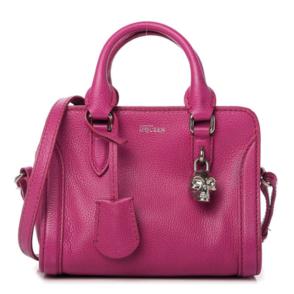 Alexander McQueen Grainy Calfskin Mini Padlock Zip Satchel Pink 1 of 11
