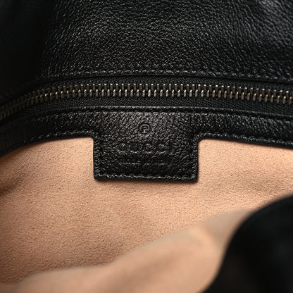 Gucci Softy Wonka Textured Dollar Calfskin Medium Diana Shoulder Bag Black Dusty Grey 6 of 9