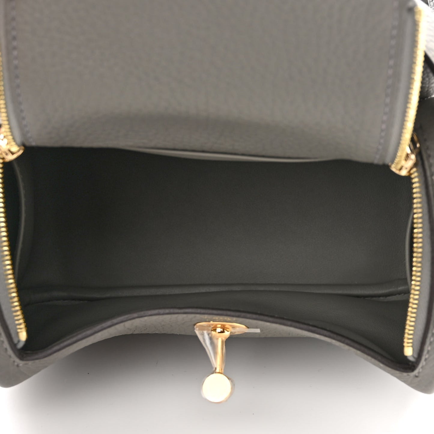 Taurillon Clemence Mini Lindy 20 Gris Meyer