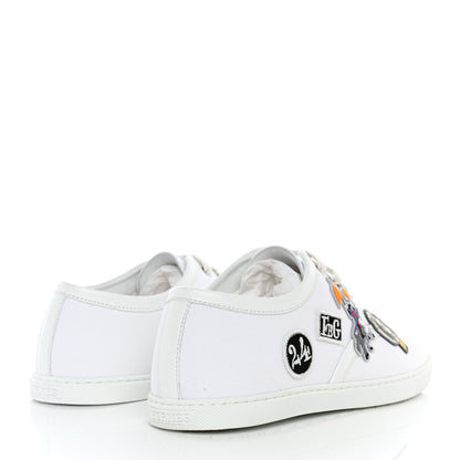 Hermes Canvas Embroidered Innocent Sneakers 39 White 4 of 9