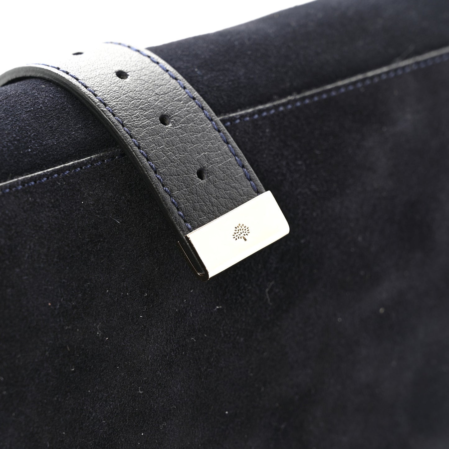 Heavy Suede Alexa Tassel Satchel Ink Blue