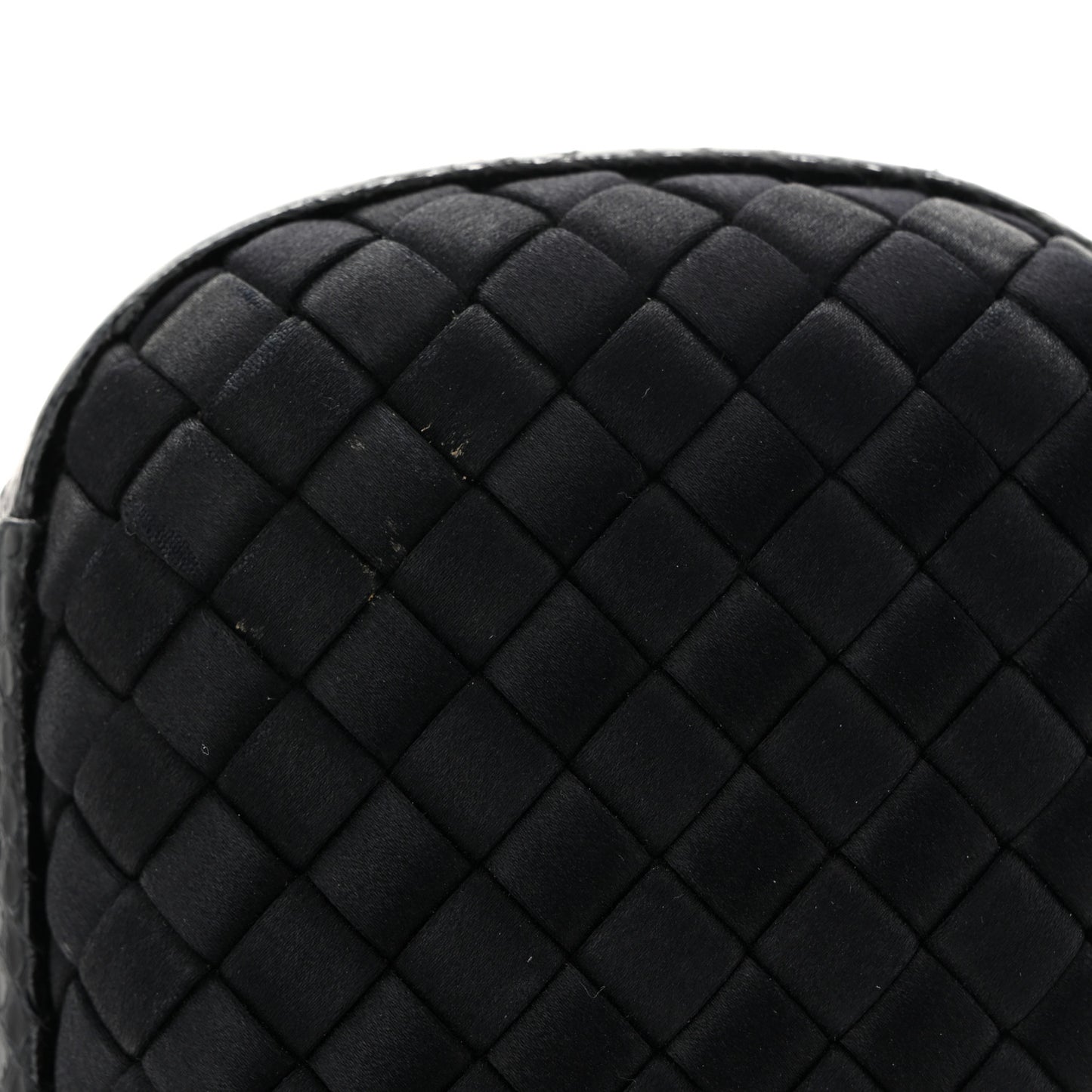 Satin Ayers Intreccio Impero Stretch Knot Clutch Black