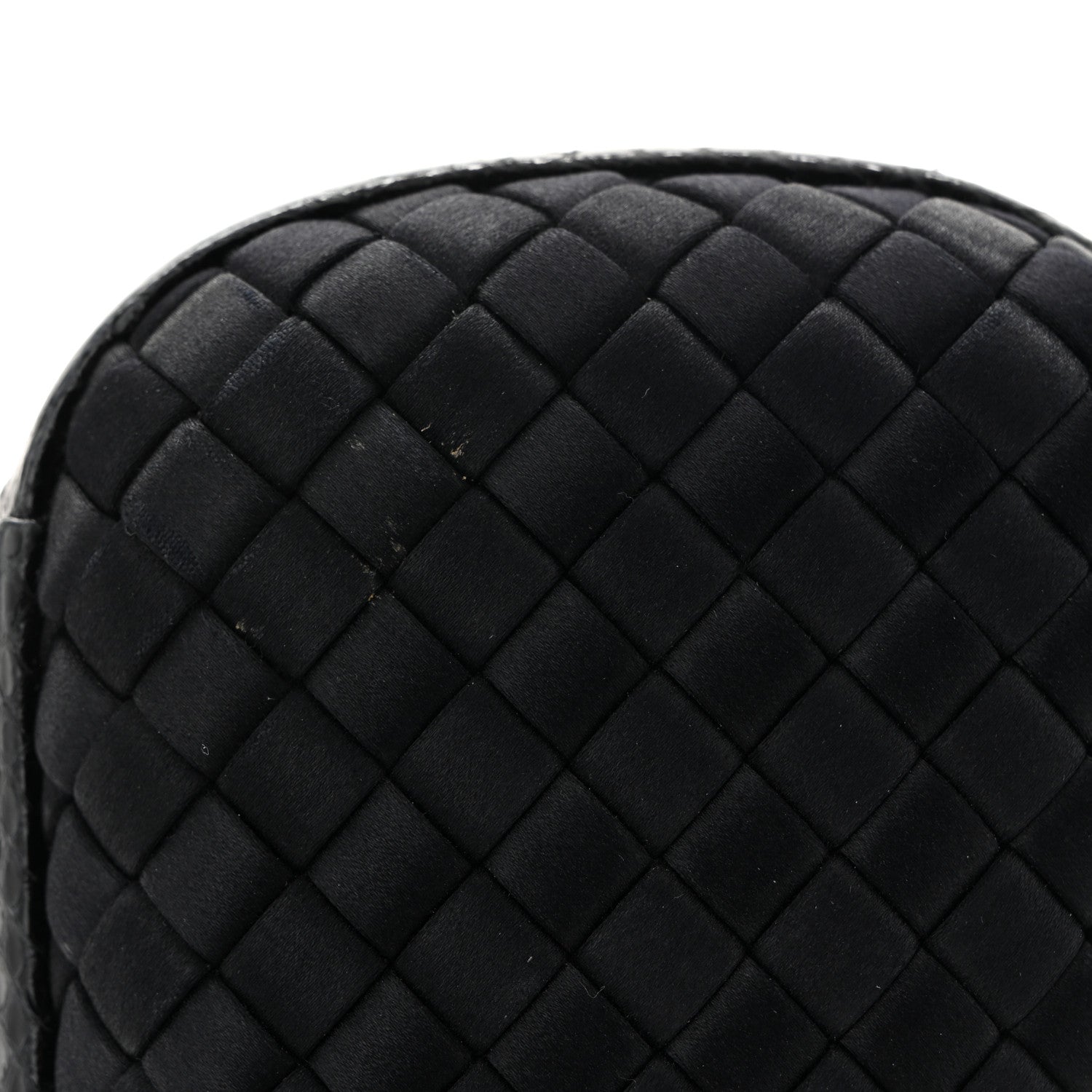Bottega Veneta Satin Ayers Intreccio Impero Stretch Knot Clutch Black 9 of 10