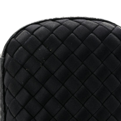 Bottega Veneta Satin Ayers Intreccio Impero Stretch Knot Clutch Black 9 of 10