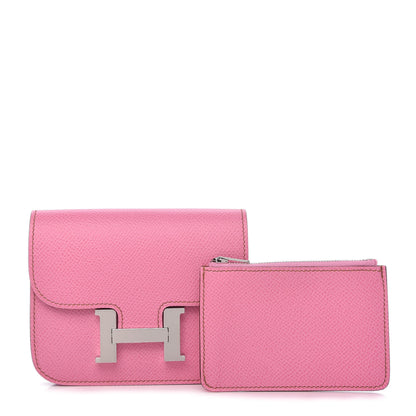 Hermes Epsom Constance Slim Wallet 5P Pink 1 of 8