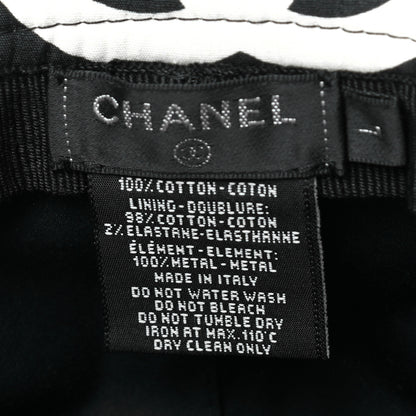 Chanel Cotton CC Bucket Hat L Black White 8 of 8
