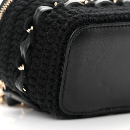 Chanel Lambskin Crochet Small Vanity Case With Chain Black 9 of 17