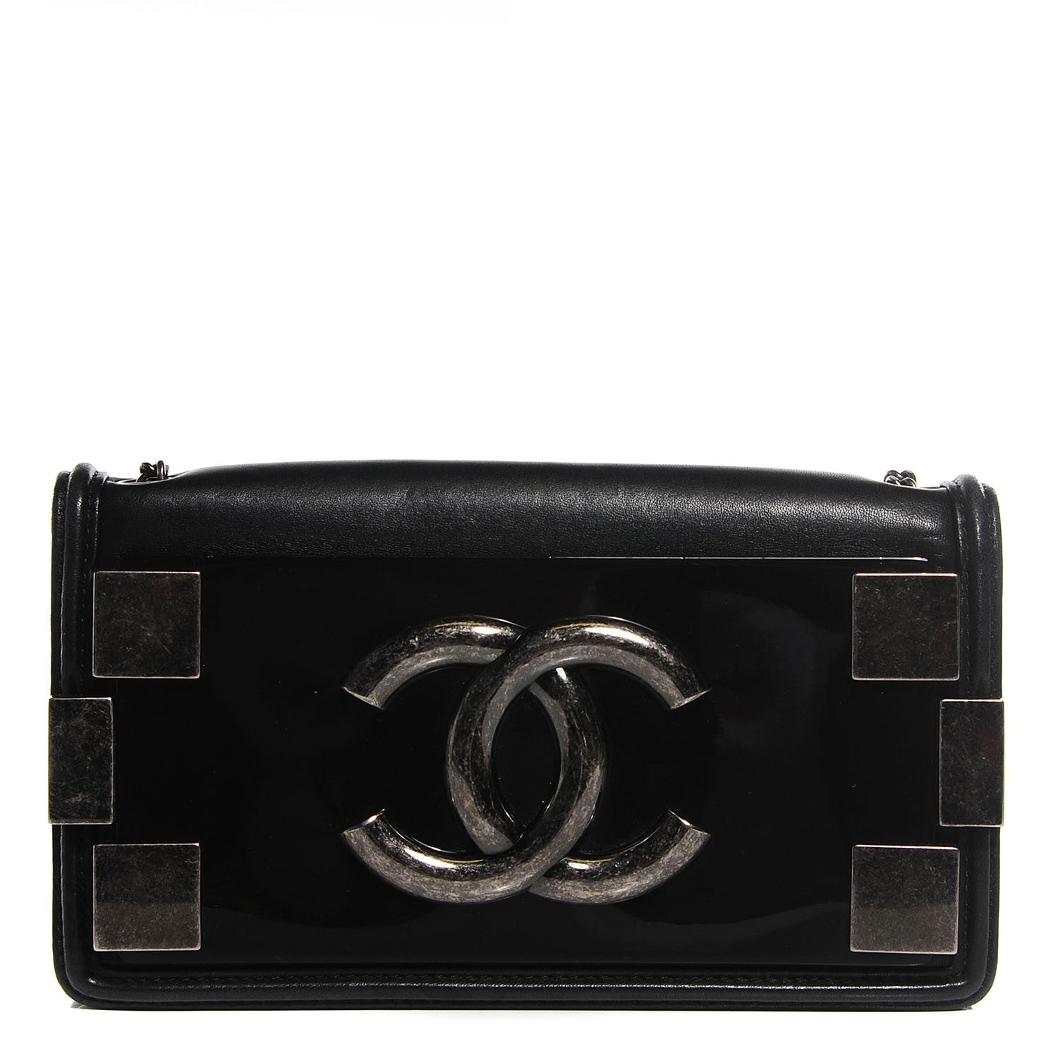 Chanel Lambskin and Plexiglass Boy Brick Flap Black 1 of 7