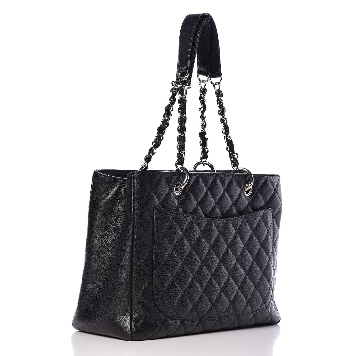 Chanel Caviar Quilted Grand Shopping Tote GST Black 3 of 13