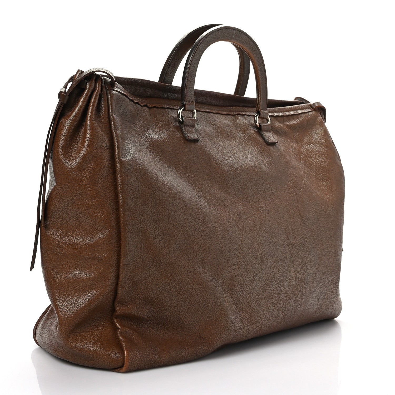 Prada Vitello Daino Top Handle Tote Brown 3 of 11