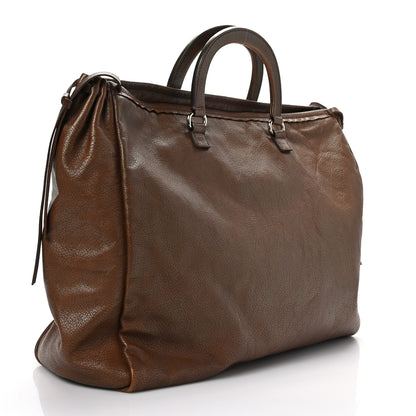 Prada Vitello Daino Top Handle Tote Brown 3 of 11