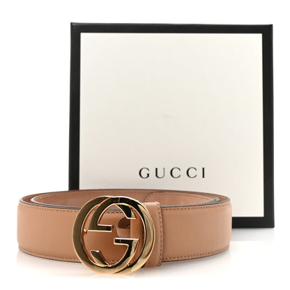 Gucci Calfskin Interlocking G 37mm Belt 105 42 Camelia 6 of 6