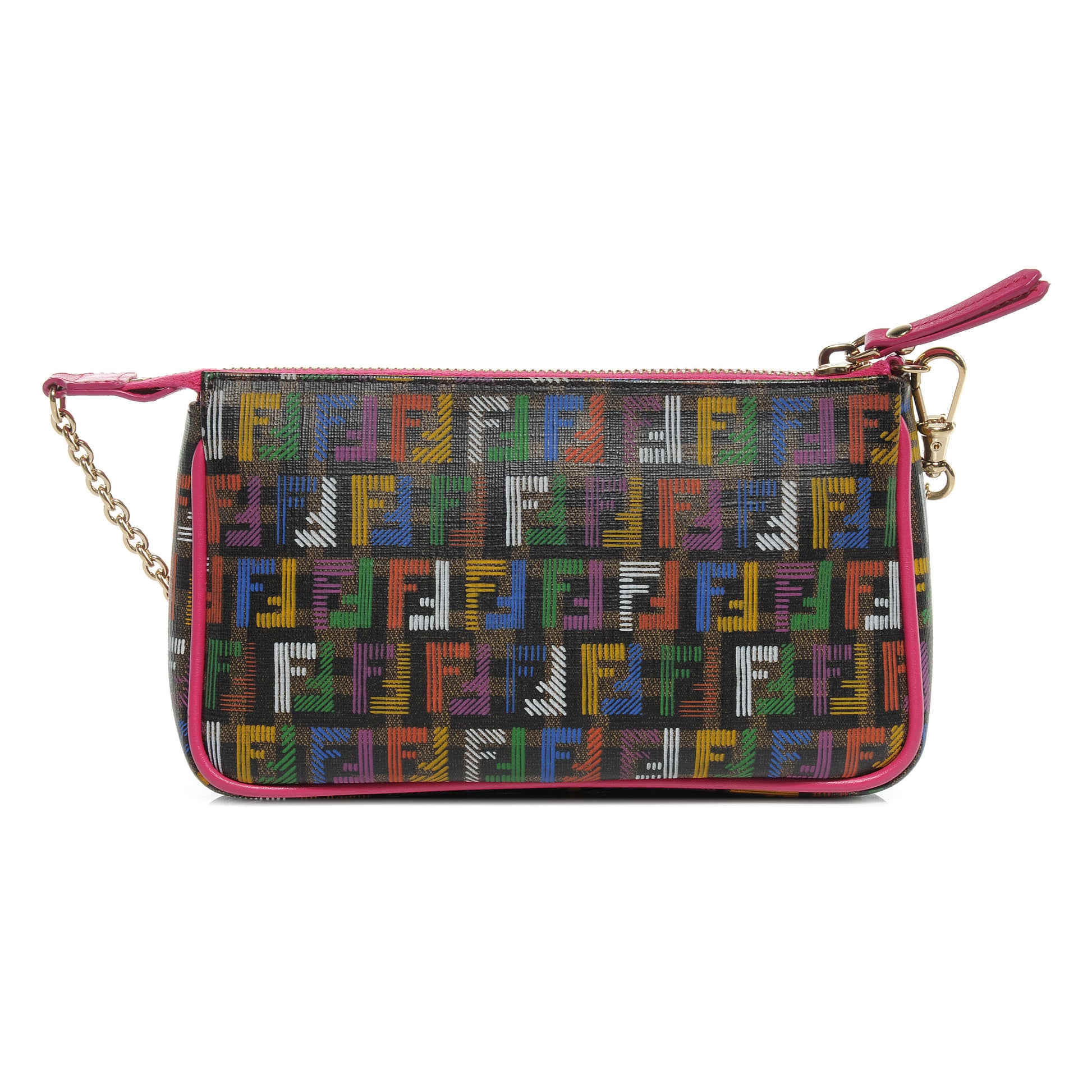Fendi Zucchino Spalmati FF Multicolor Pochette Tobacco Multicolor 1 of 11