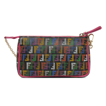 Fendi Zucchino Spalmati FF Multicolor Pochette Tobacco Multicolor 1 of 11