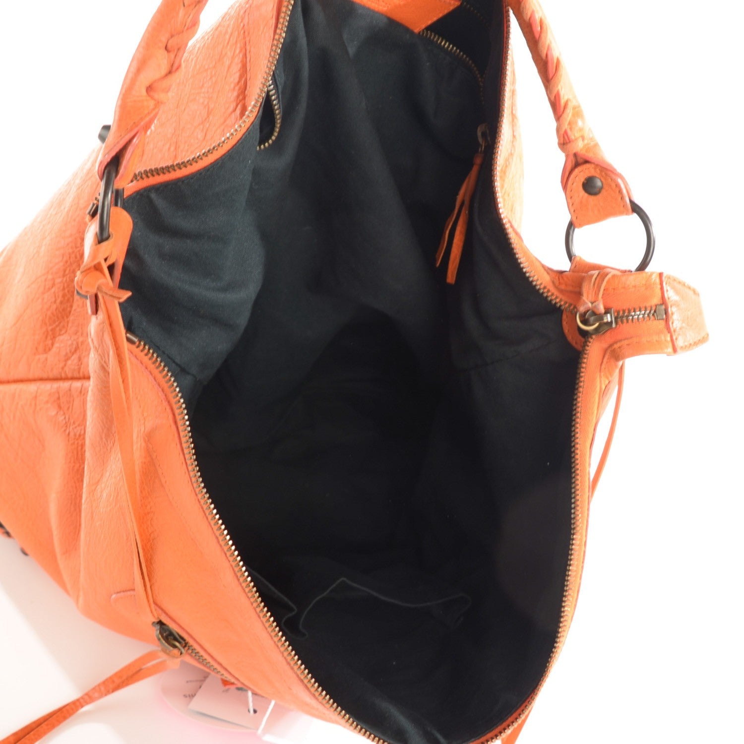 Balenciaga Agneau Classic Hardware Day Hobo Tangerine 7 of 10