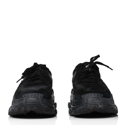 Balenciaga Nylon Suede Womens Triple S 2.0 Sneakers 40 Black 2 of 6