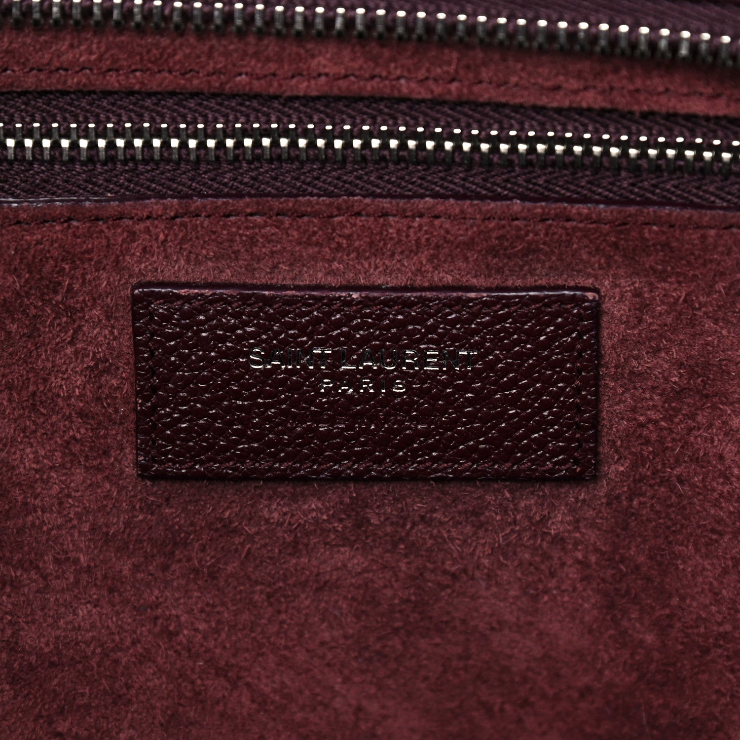 Saint Laurent Grained Calfskin Medium Cabas Rive Gauche Amaranto 6 of 29