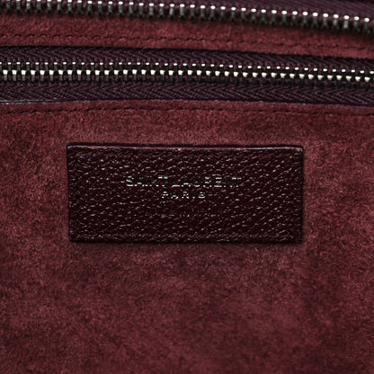 Saint Laurent Grained Calfskin Medium Cabas Rive Gauche Amaranto 6 of 29