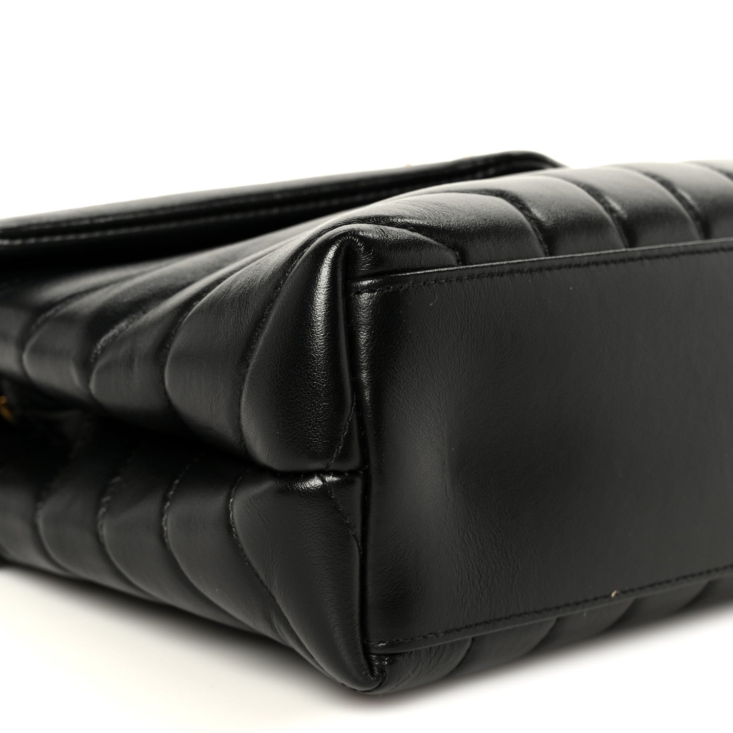 Saint Laurent Calfskin Y Quilted Monogram Small Loulou Chain Satchel Black 11 of 12