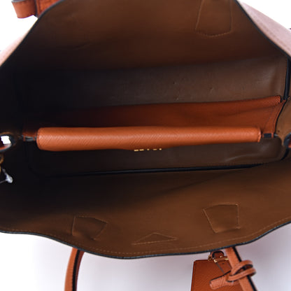 Prada Saffiano Cuir Medium Double Bag Papaya 5 of 11