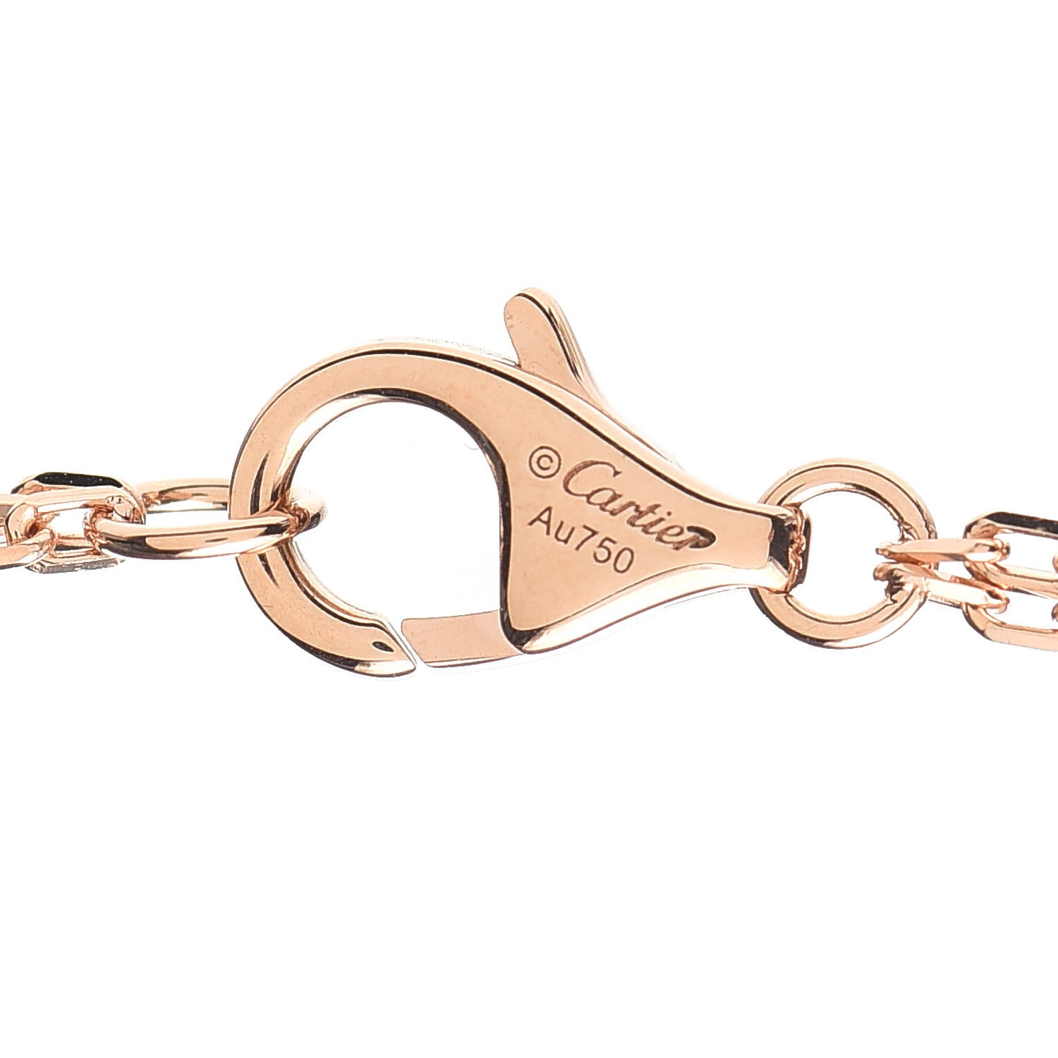 Cartier 18K Pink Gold 2 Diamond LOVE Necklace 4 of 7