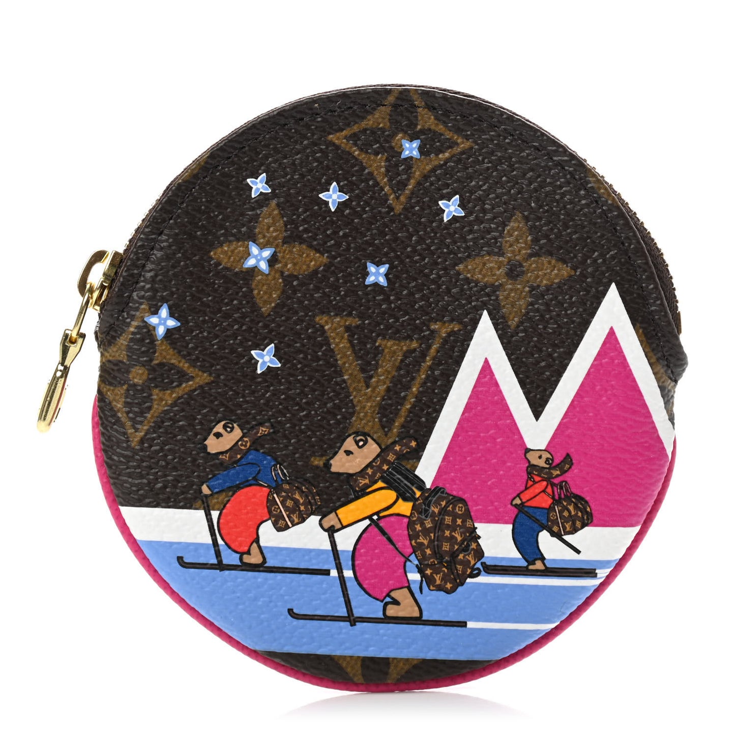 Monogram 2018 Christmas Animation Round Coin Purse