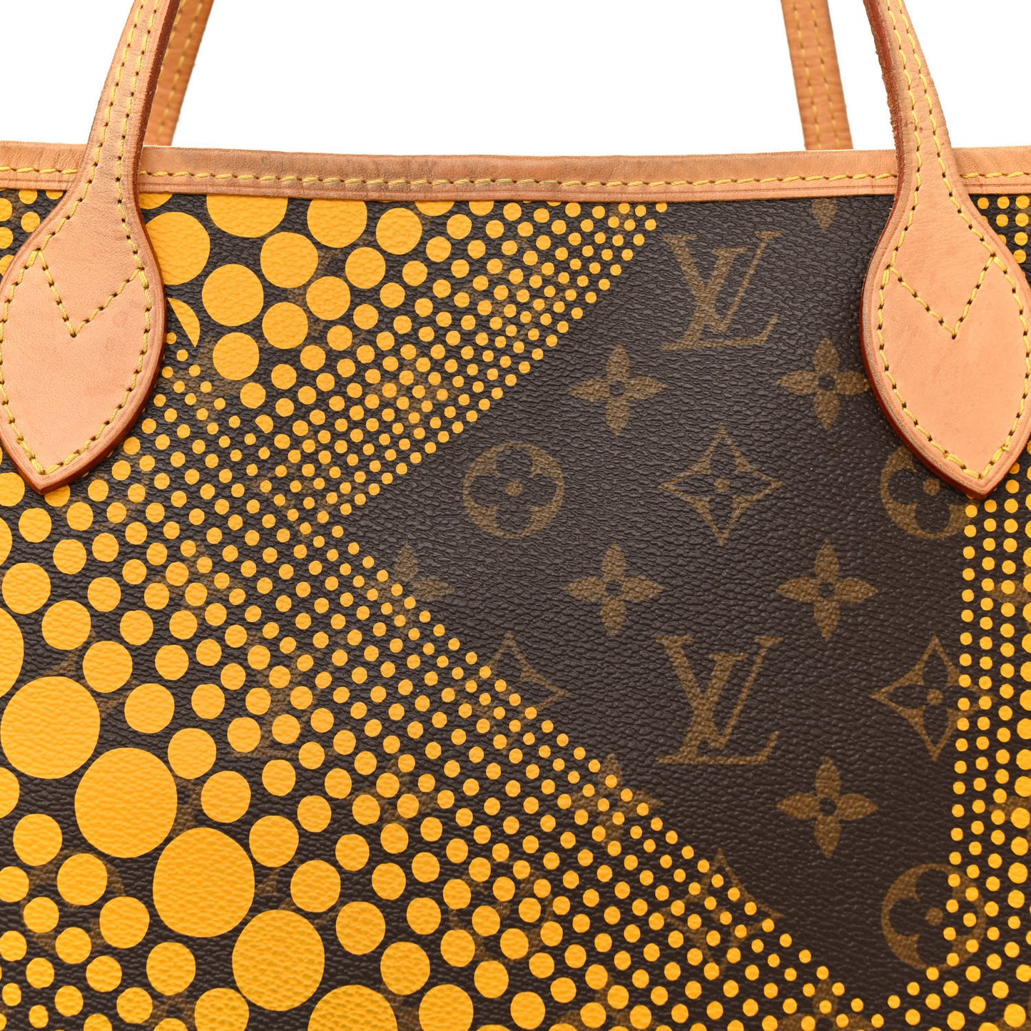 Monogram Kusama Waves Neverfull MM Yellow
