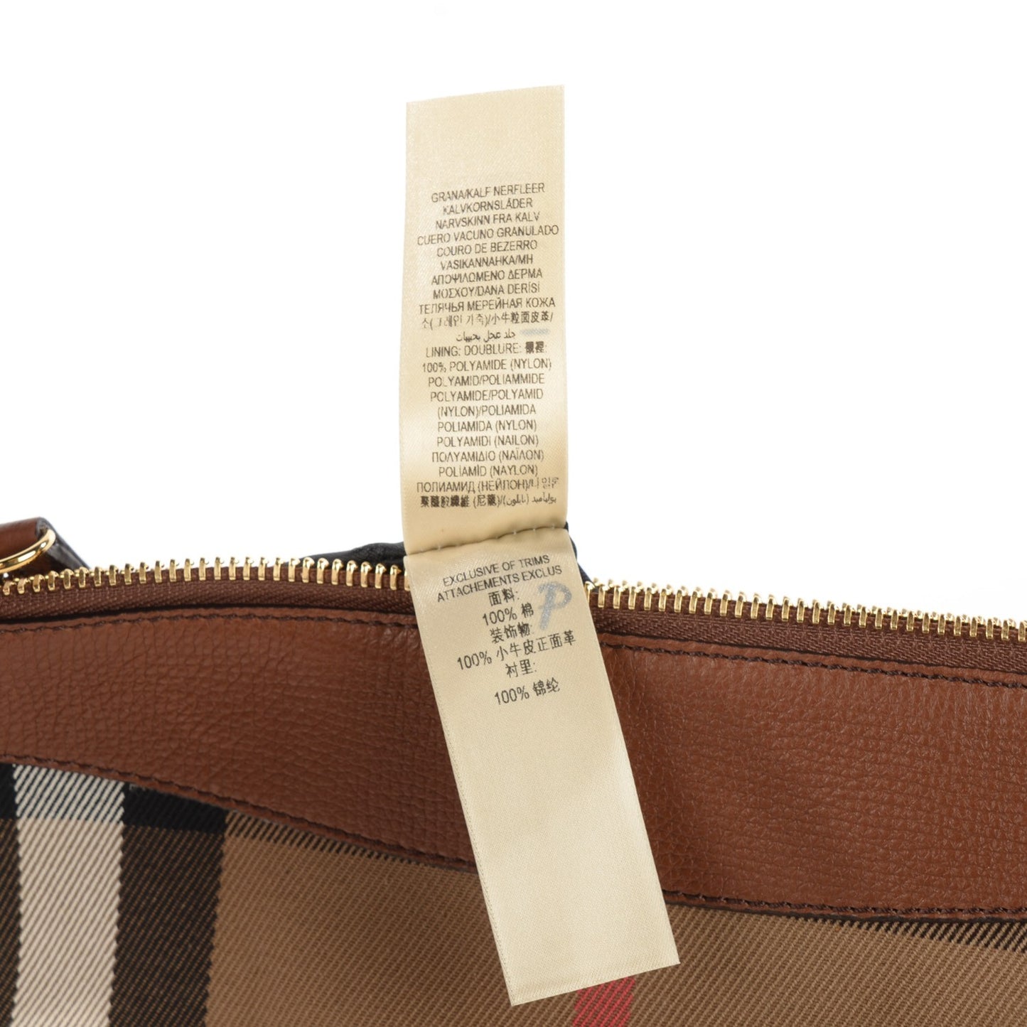 House Check Derby Peyton Crossbody Clutch Bag Tan