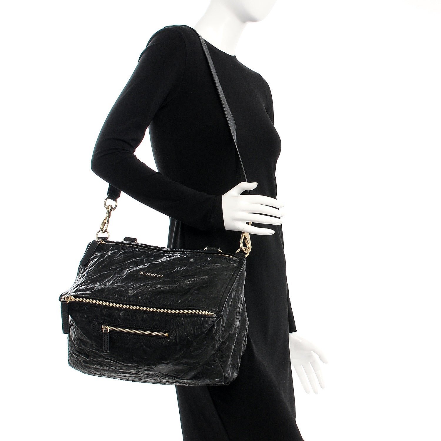 Givenchy Tumbled Sheepskin Medium Pandora Black 2 of 9