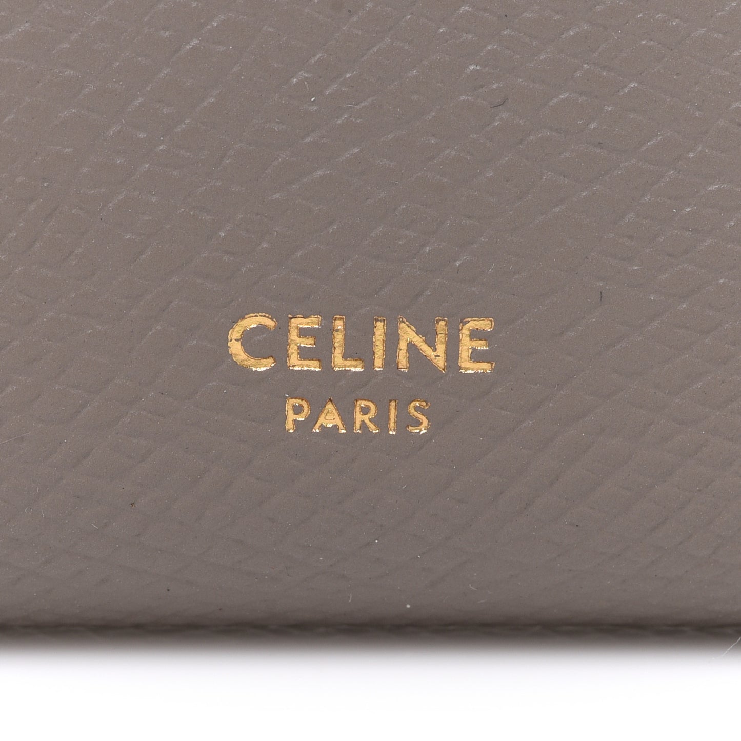 Grained Calfskin Medium Multifunction Strap Wallet Pebble