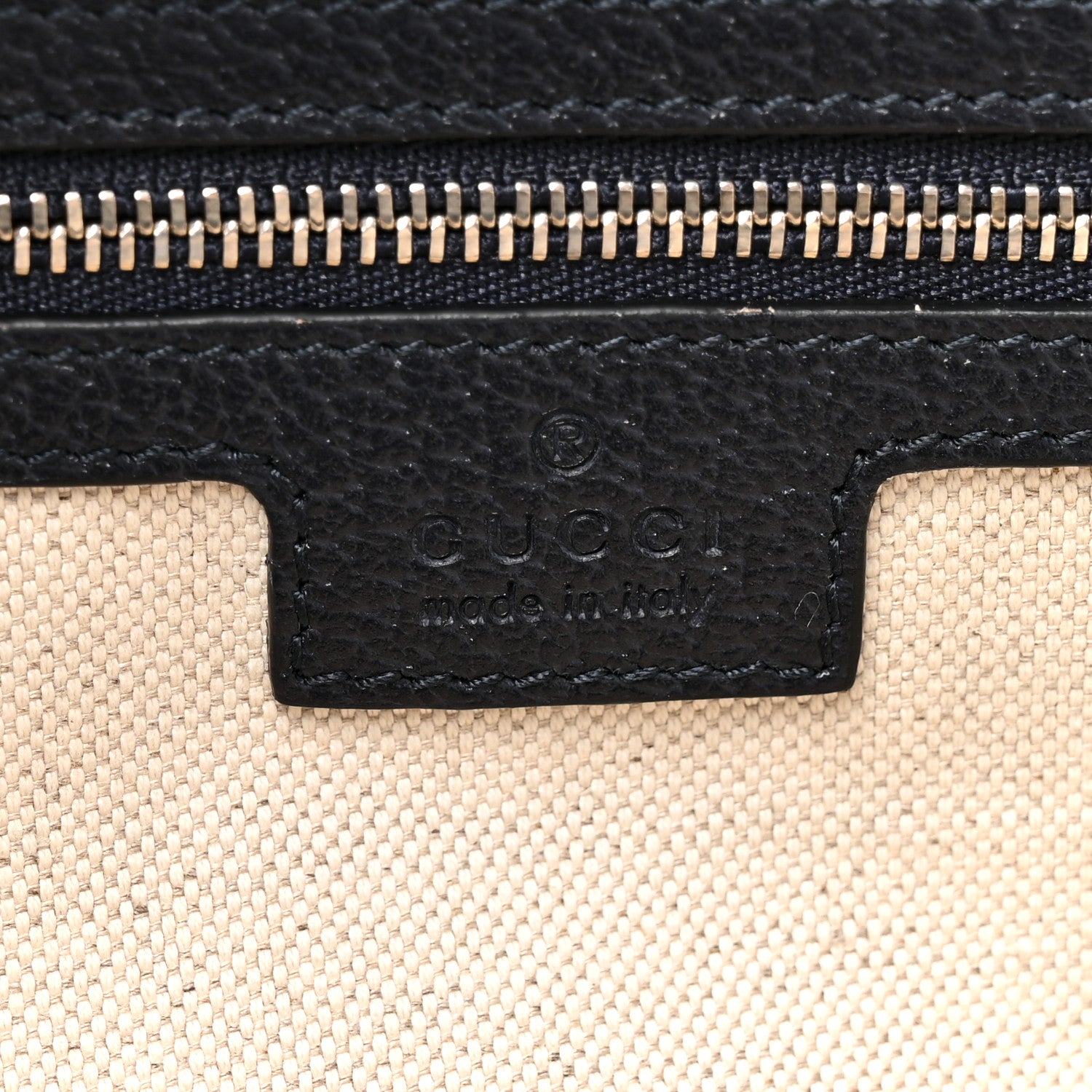 Gucci GG Supreme Monogram Textured Calfskin Web Medium Ophidia Shopping Tote Beige Blue 6 of 11