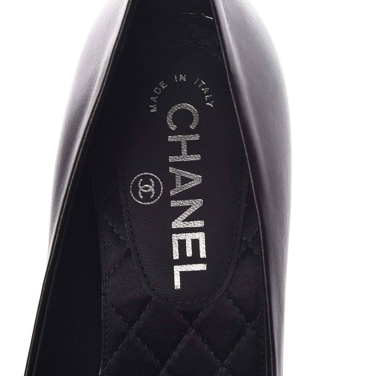 Lambskin Crystal CC Pumps 37 Black
