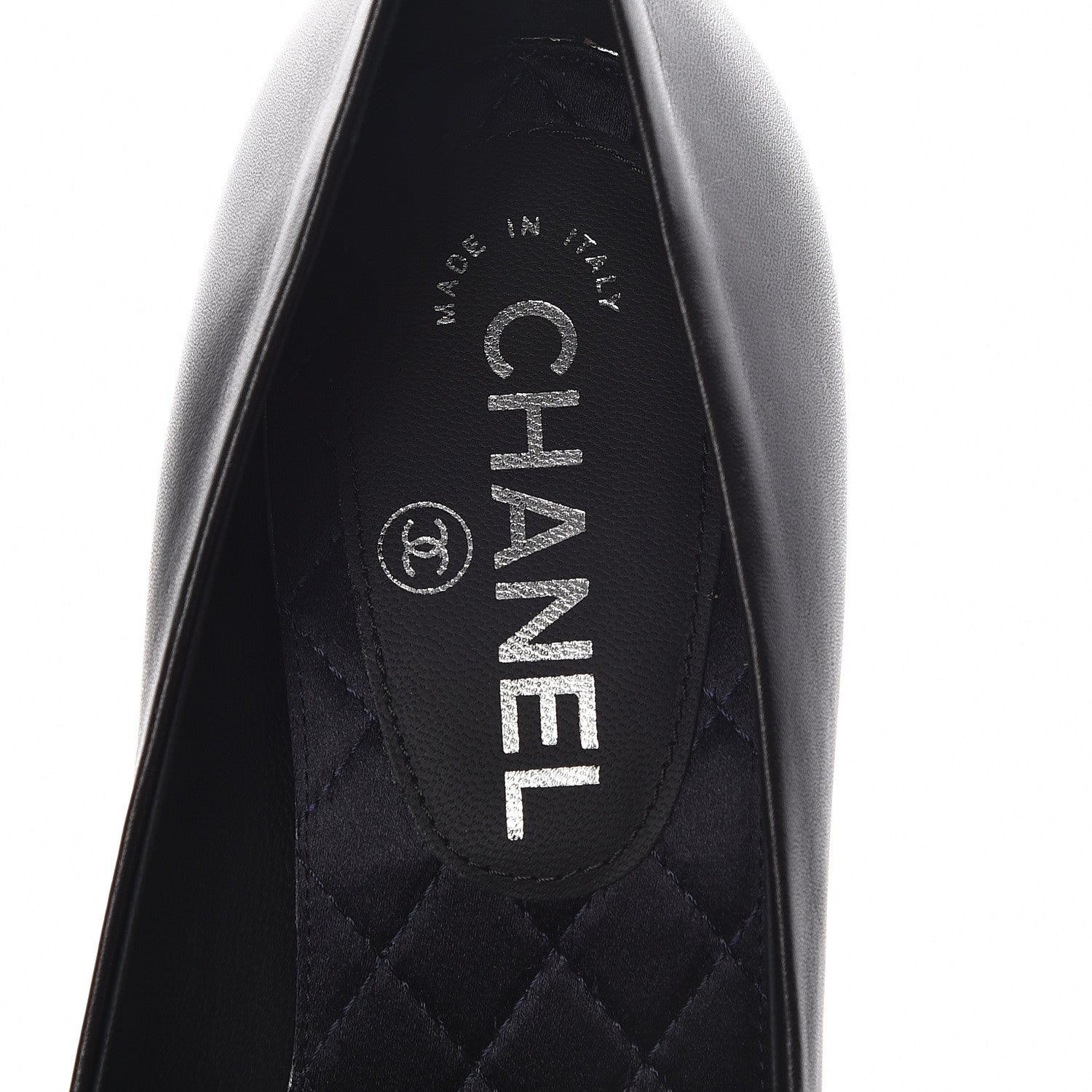 Chanel Lambskin Crystal CC Pumps 37 Black 7 of 9