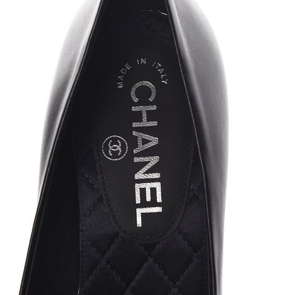 Chanel Lambskin Crystal CC Pumps 37 Black 7 of 9