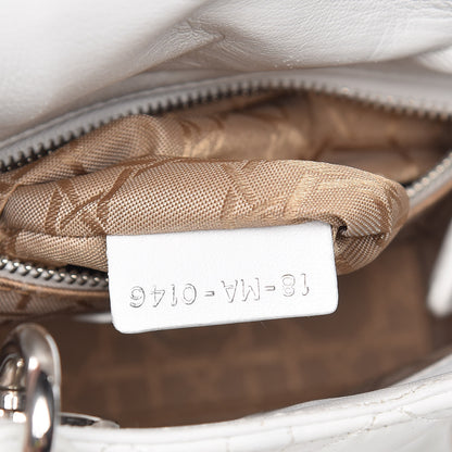 Christian Dior Lambskin Cannage Mini Lady Dior White 7 of 17