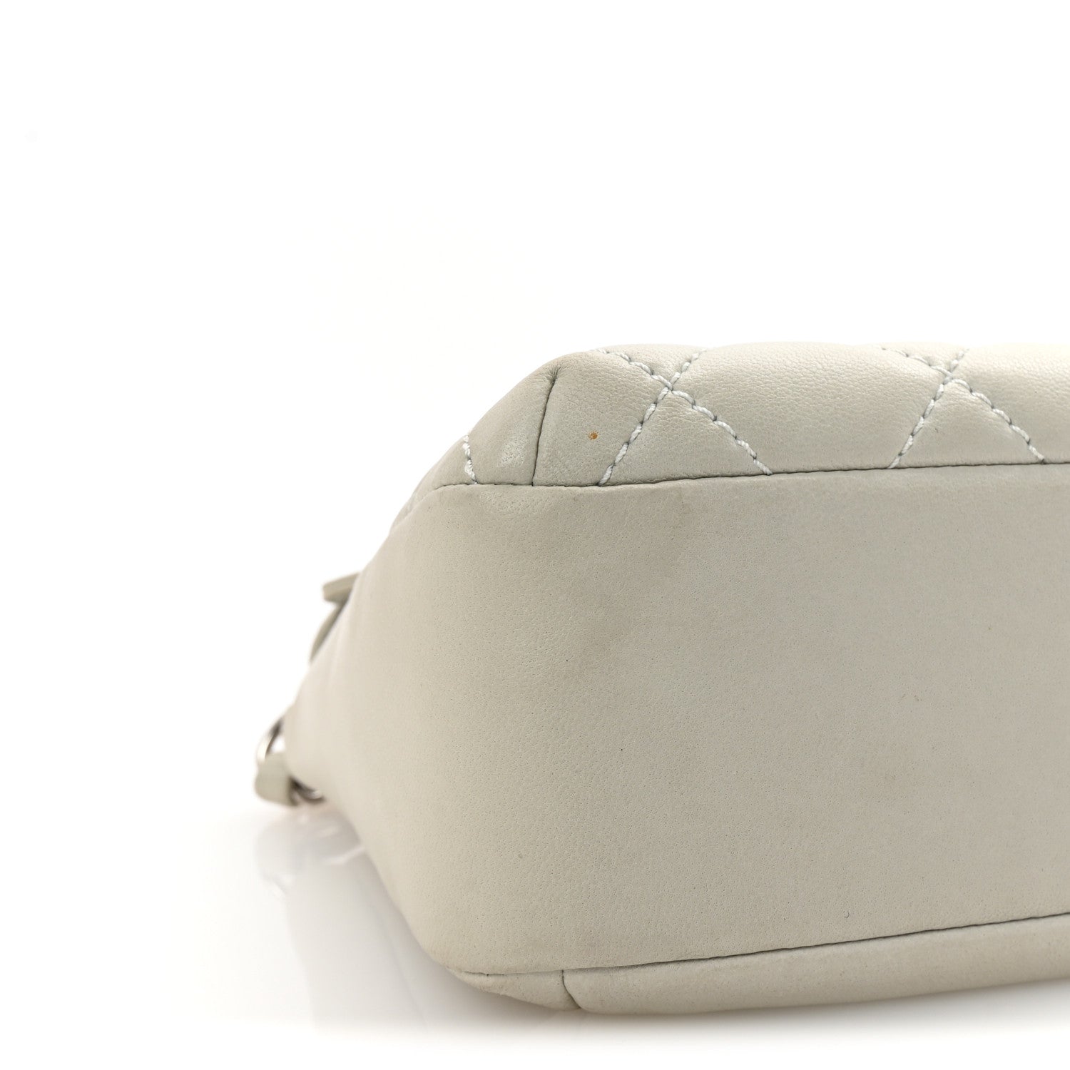 Chanel Lambskin Quilted Small Single Flap Bag Grey 9 of 10