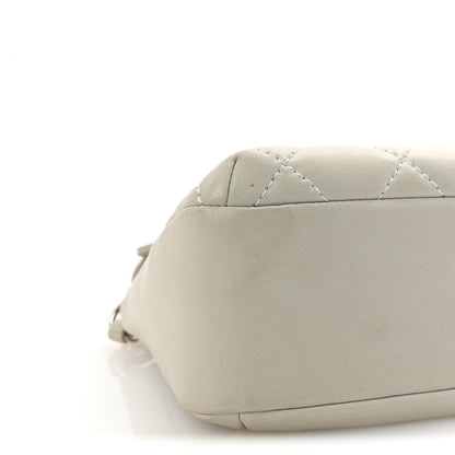 Chanel Lambskin Quilted Small Single Flap Bag Grey 9 of 10