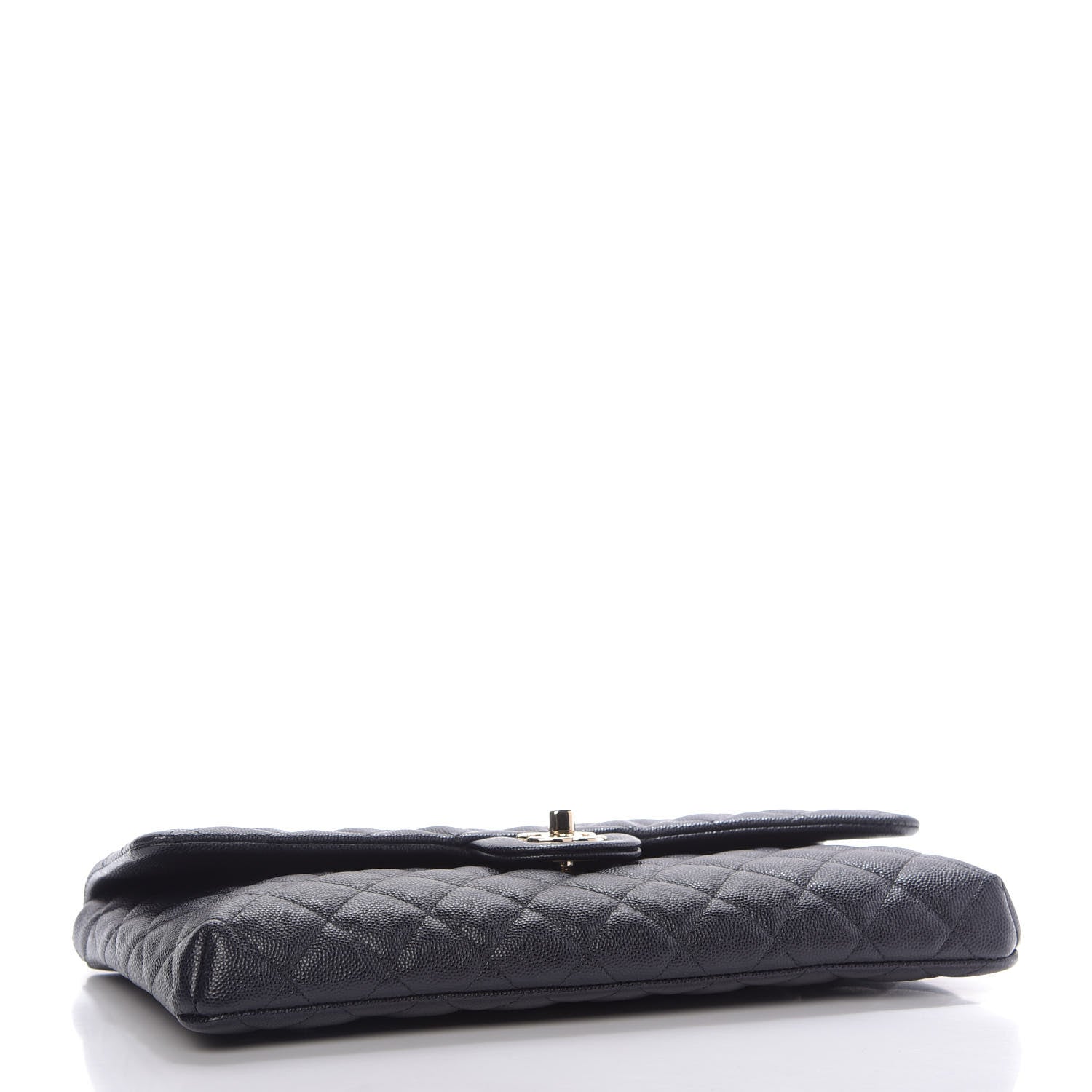 Chanel Caviar Quilted Flap Clutch Navy Blue 4 of 10