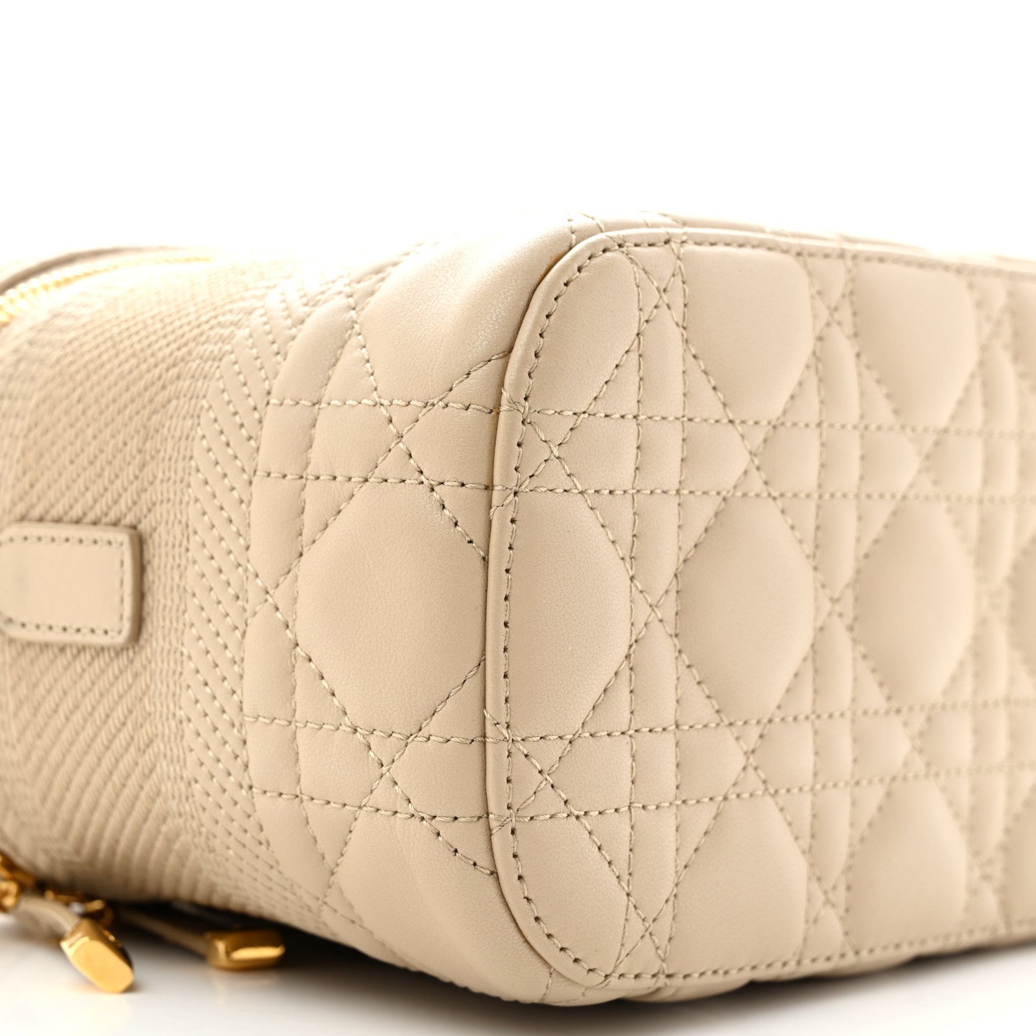 Christian Dior Lambskin Cannage Small Diortravel Vanity Case Light Beige 9 of 12