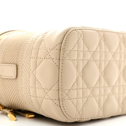 Christian Dior Lambskin Cannage Small Diortravel Vanity Case Light Beige 9 of 12