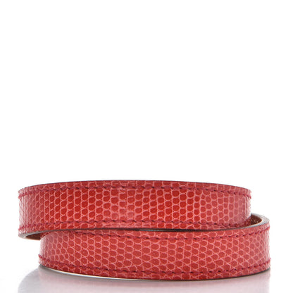 Hermes Lizard Kelly Double Tour Bracelet M Bougainvillea 3 of 6