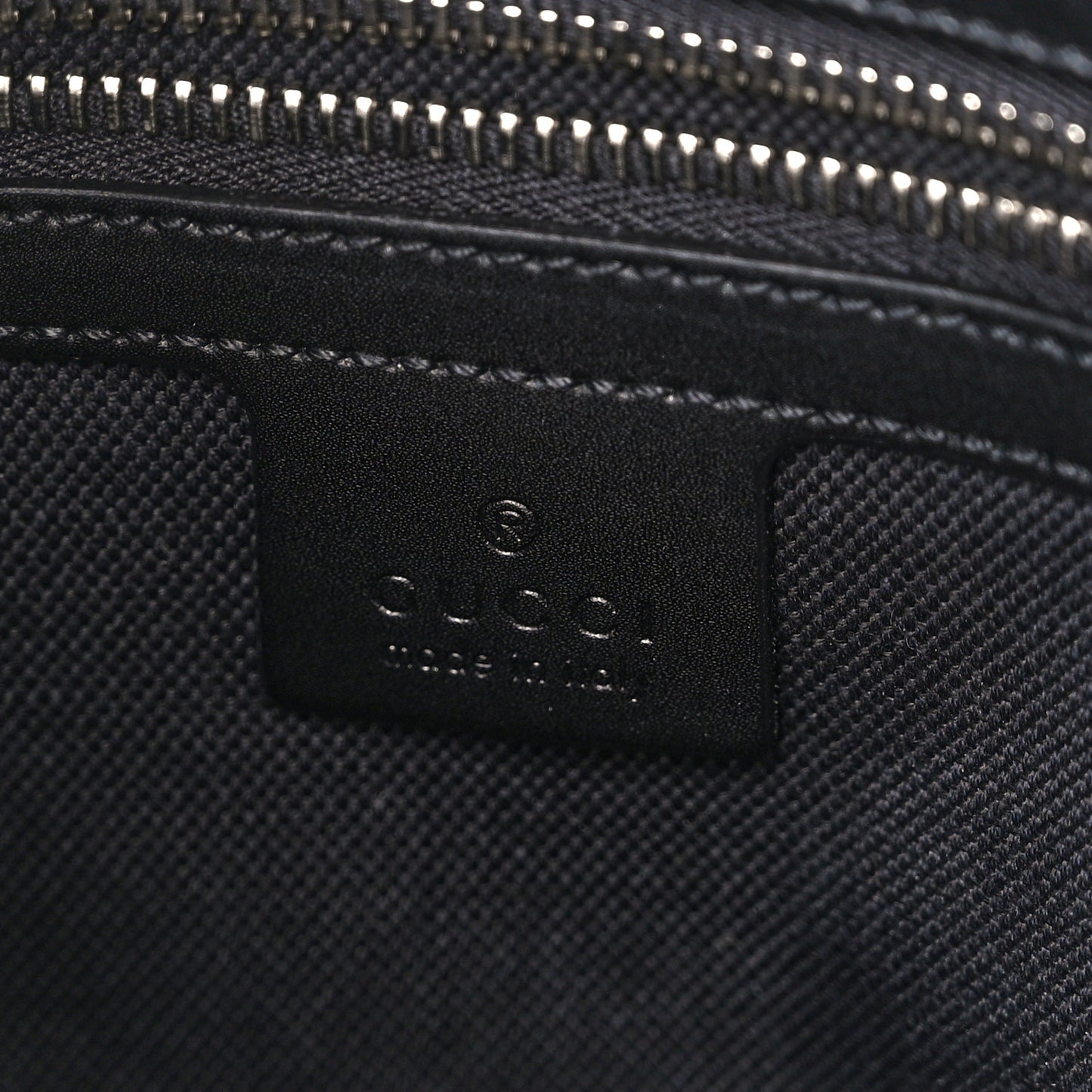 GG Supreme Monogram Appia Calfskin Web Flat Messenger Bag Black Grey