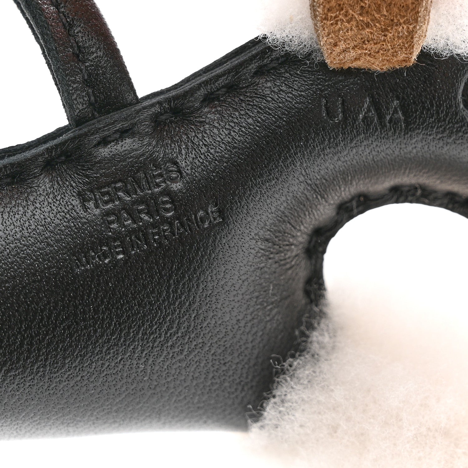 Hermes Milo Lambskin Shearling Budy Charm Black 3 of 4